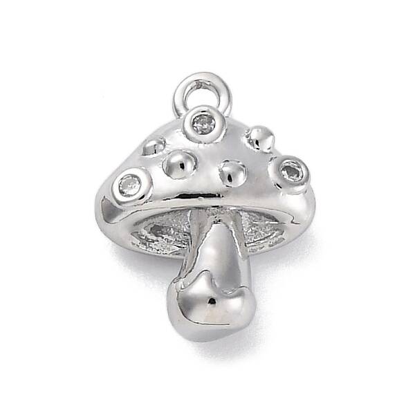 Brass Micro Pave Cubic Zirconia Pendants