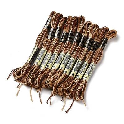 10 Skeins 6-Ply Polyester Embroidery Floss