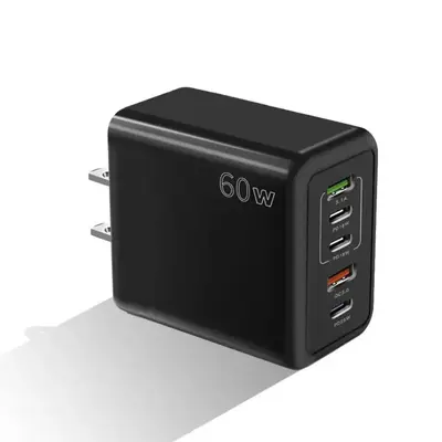 60W 3PD+2USB Ports Adapter, Multifunctional Fast Charging Adapter, 5 Ports Fast Charger For All Phones