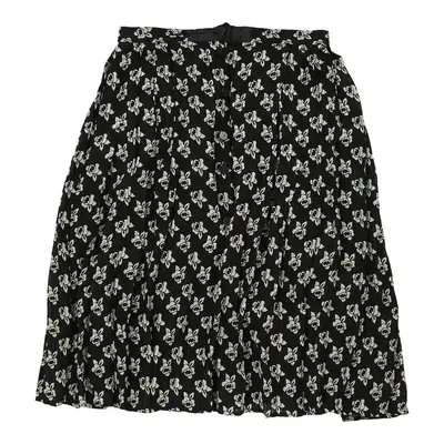 Fendi Floral Midi Skirt - 29W UK 10 Black & White Cotton | Size: UK 10
