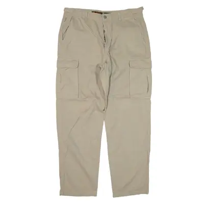 TEDDYS Cargo Trousers Beige Regular Straight Mens W34 L32