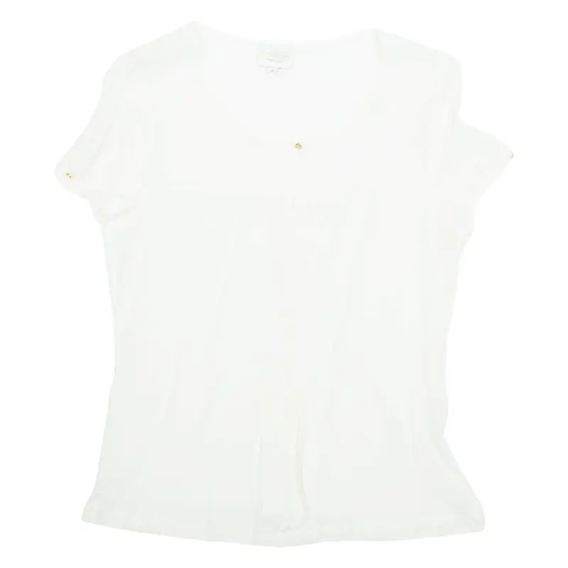 MADISON Womens Blouse White Silk M