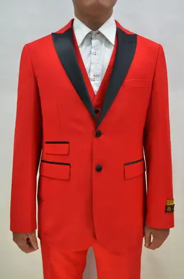Red prom suit