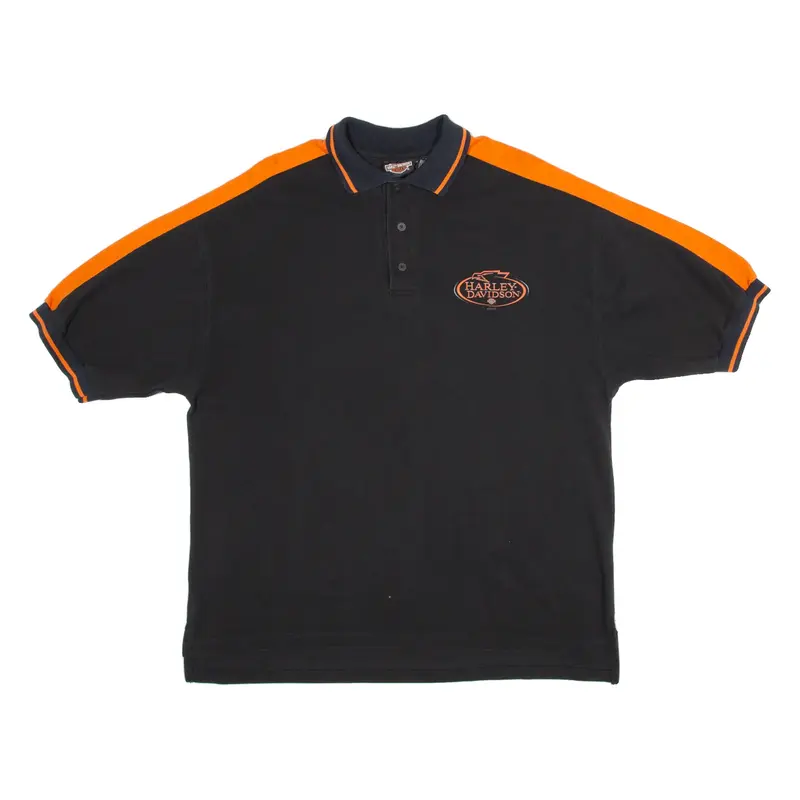 HARLEY DAVIDSON Motorcycles Mens Polo Shirt Black L