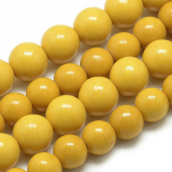 Synthetic Ocean White Jade Beads Strands