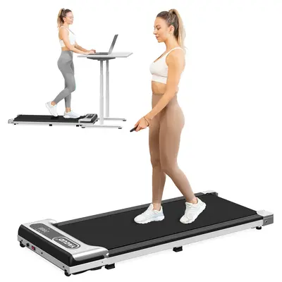 YAGUD Walking Pad with Remote Control, LED Display,  2 in 1 Under Desk Treadmill for Small Spaces,Portable for Home/Office