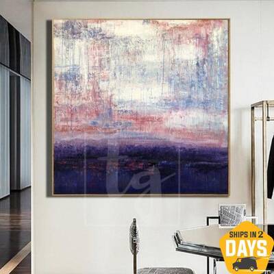 Large Abstract Painting On Canvas White Painting Very Peri Painting Abstract Oil Painting Original Abstract Canvas | THE BLUE...