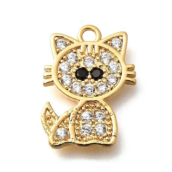 Brass Micro Pave Cubic Zirconia Pendants