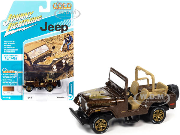 Jeep CJ-5 Mocha Brown Metallic with Golden Eagle Graphics \