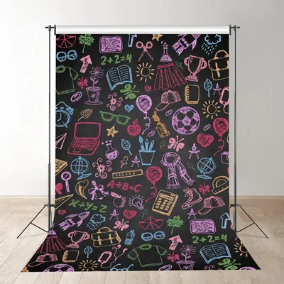 Blackoard Colorful Graffiti Back To School Backdrop - Aperturee