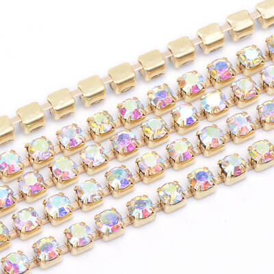 Brass Rhinestone Strass Chains