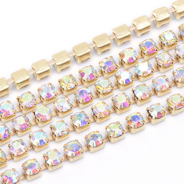 Brass Rhinestone Strass Chains