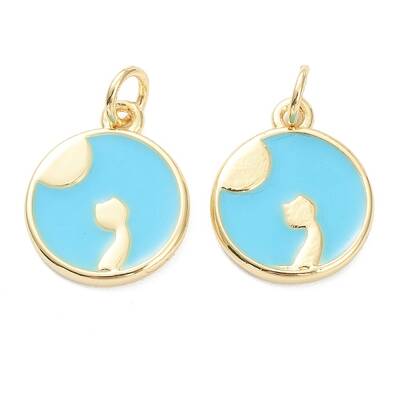 Brass Enamel Pendants