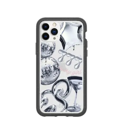 Clear Cosmic Luck iPhone 11 Pro Case With Black Ridge