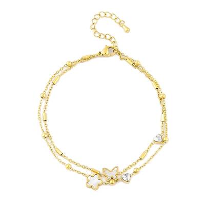 Ion Plating(IP) 304 Stainless Steel Chains Anklet