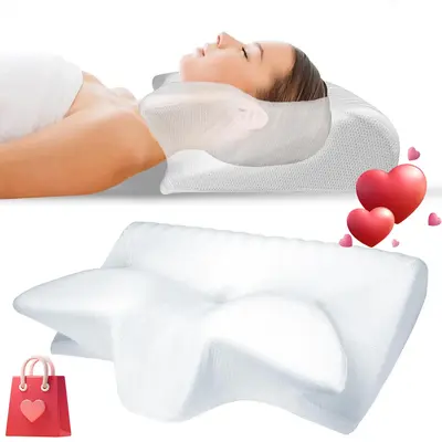 Tailsup Memory foam Pillow,1piece Pillow,Portable Durable Pillow for Sleeping,Bedding for Home Bedroom School Dormitory Outdo...