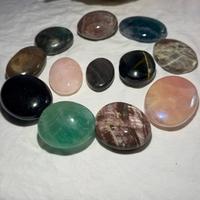 Crystal Palm Stone Choices - Variety of Colorful Stones for Selection flower agate Live Light Amethyst Serinity Rhinestones