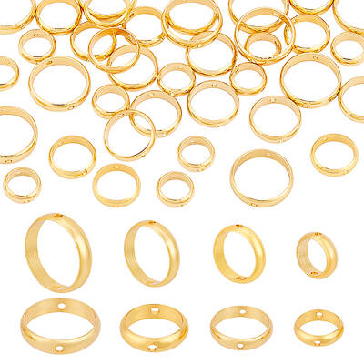40Pcs 4 Style Brass Bead Frame
