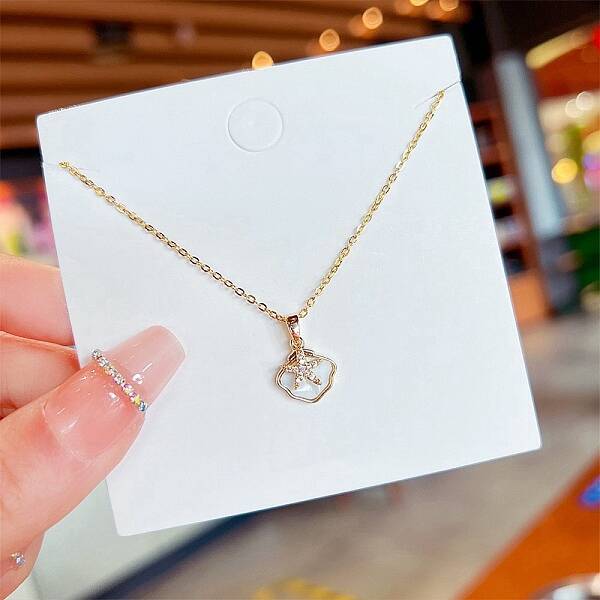 Acrylic with Rhinestone Pendant Necklaces