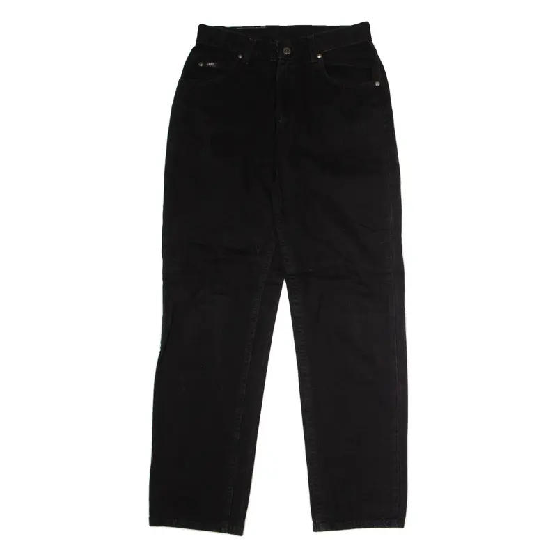 LEE Womens Jeans Black Regular Straight W28 L31