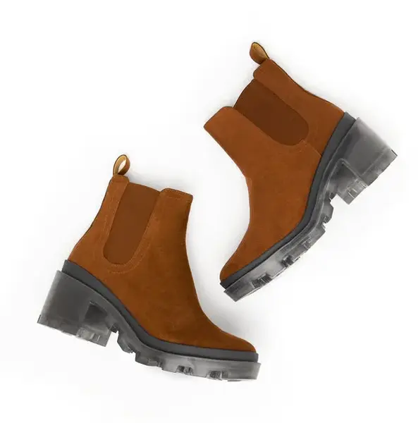 Harper Vegan Chunky Chelsea Ankle Boot | Size: Women's Size 8.5/Men's Size 7 | Color: Whiskey