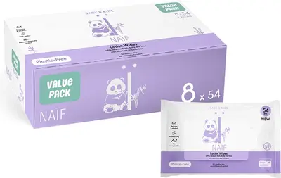 Naif Baby & Kids Lotion Wet Wipes for Babies 8x54 Pieces