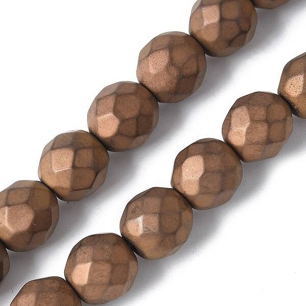 Electroplated Synthetic Non-magnetic Hematite Beads Strands