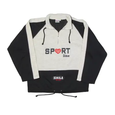 IN OUT KIKILA Sweatshirt Black 1/4 Zip Womens UK 14