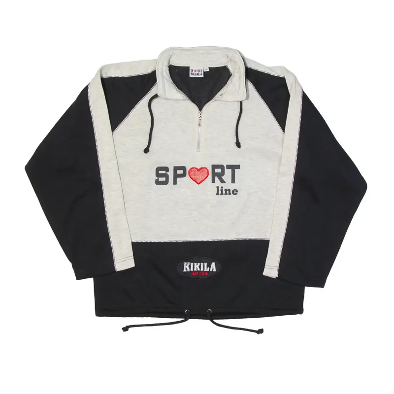 IN OUT KIKILA Sweatshirt Black 1/4 Zip Womens UK 14