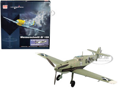 Messerschmitt BF 109E-3 Fighter Aircraft Hauptmann Siebelt Reents Spanish Civil War (1939) Air Power Series 1/48 Diecast Mode...