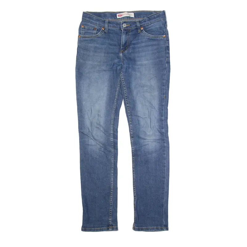 LEVI'S 512 Jeans Blue Denim Slim Tapered Stone Wash Womens W28 L29