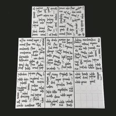 PVC Adhesive Pantry Labels Stickers Set