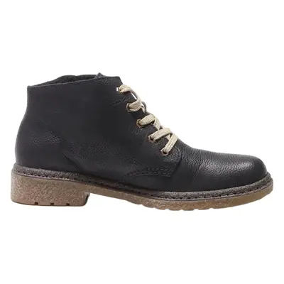 RIEKER Lace-Up Boots Black Leather Womens UK 7