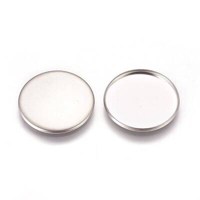 Tarnish Resistant 304 Stainless Steel Plain Edge Bezel Cups