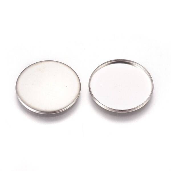 Tarnish Resistant 304 Stainless Steel Plain Edge Bezel Cups