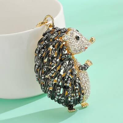 Alloy & Rhinestone Keychain