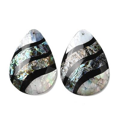 Natural Freshwater Shell & Black Lip Shell & Paua Shell Big Pendants