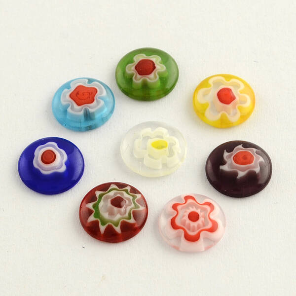 Handmade Millefiori Glass Cabochons