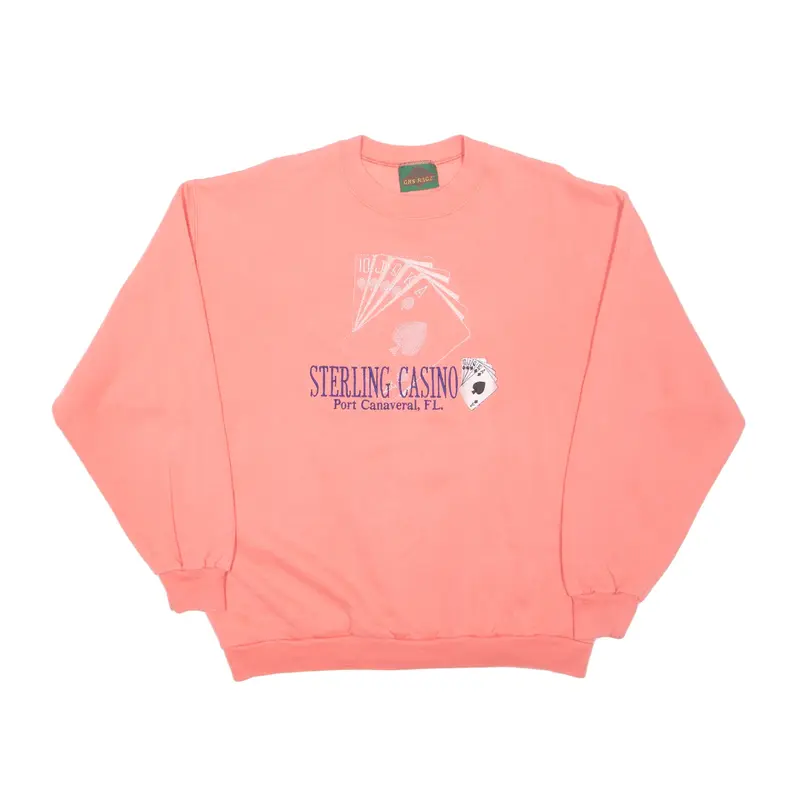 GR8 RAGZ Sterling Casino Florida Mens Sweatshirt Pink USA XL