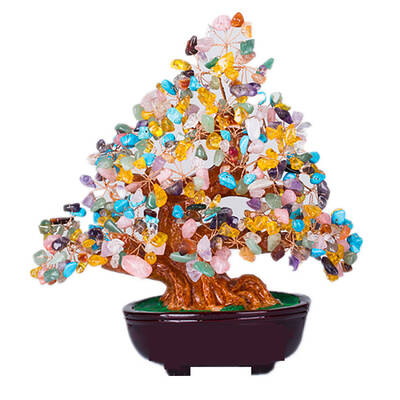 Natural Mixed Gemstone Tree Ornaments