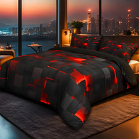 Geometric pattern bedding set print Quilt Cover Set Four Seasons Product（1 Quilt Cover + 1/2 Pillowcase, Without Filling)...