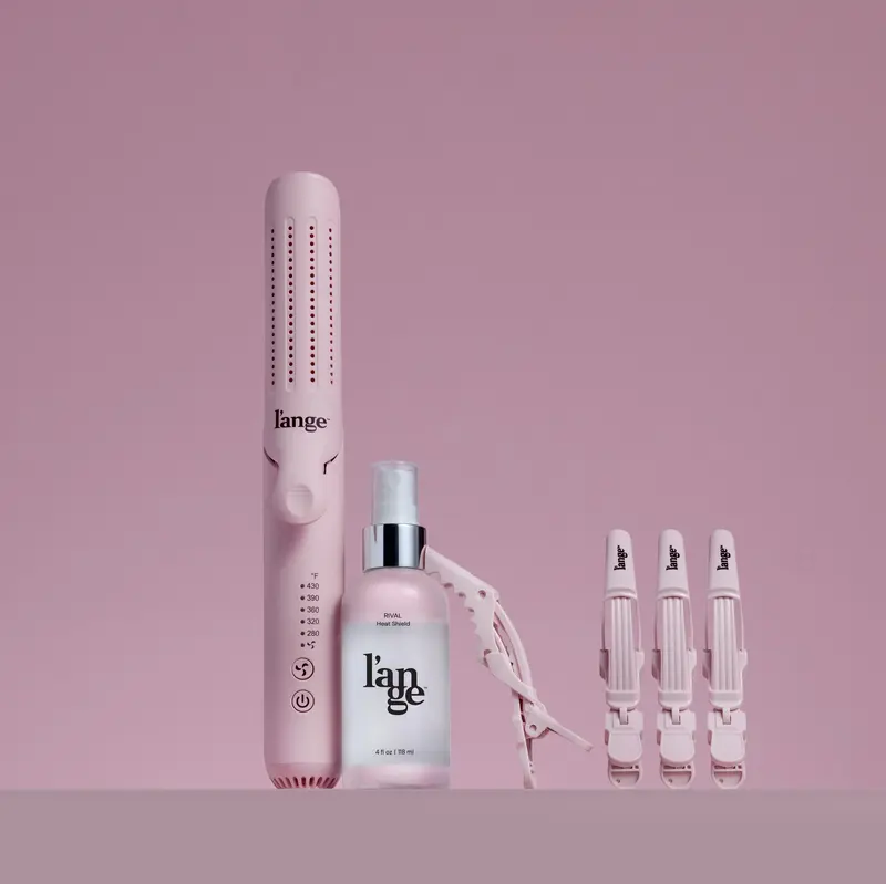 NEW! L’ange Duo It All Starter Pack - Le Duo 2-in-1 360 Titanium Airflow Curling Iron, Alligator Hair Clips, Rival Heat Shi...