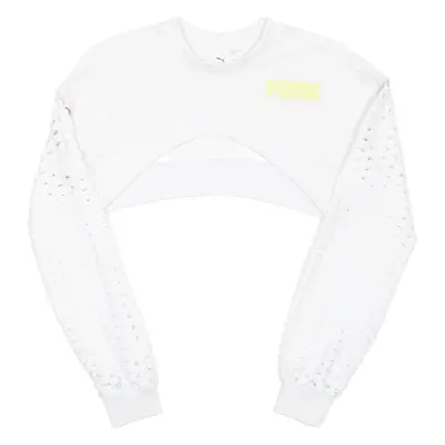 PUMA Sophia Webster Cropped Womens Sweatshirt White Crew Neck S