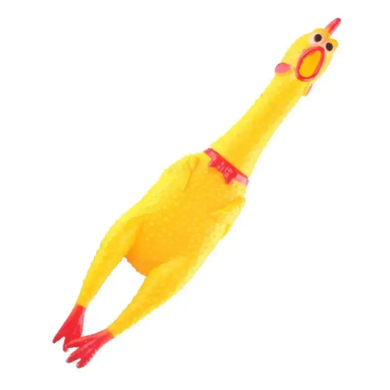 Screaming Chicken Design Dog Chew Toy, Durable Squeaky Dog Grinding Teeth Toy, Funny Stress Reliever Toy for Dogs, Pet Suppli...