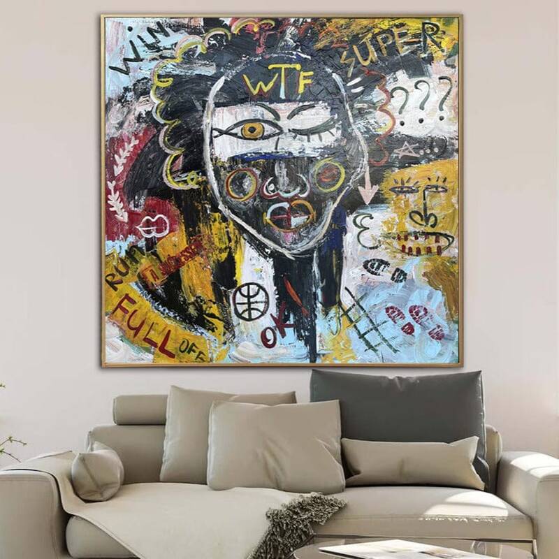 Abstract Street Art Paintings On Canvas Graffiti Style Painting Original Colorful Oil Painting Modern Fine Art | URBAN LIFE