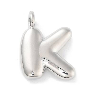 Rack Plating Brass Balloon Letter Pendants