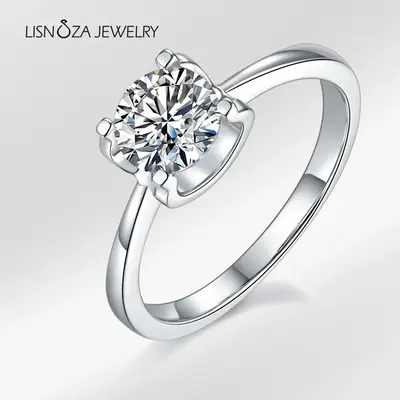 【#17 Straight Shank Classic Bull Head Ring】Synthetic Moissanite Straight Shank Classic Bull Head Ring in 925 Silver,1ct