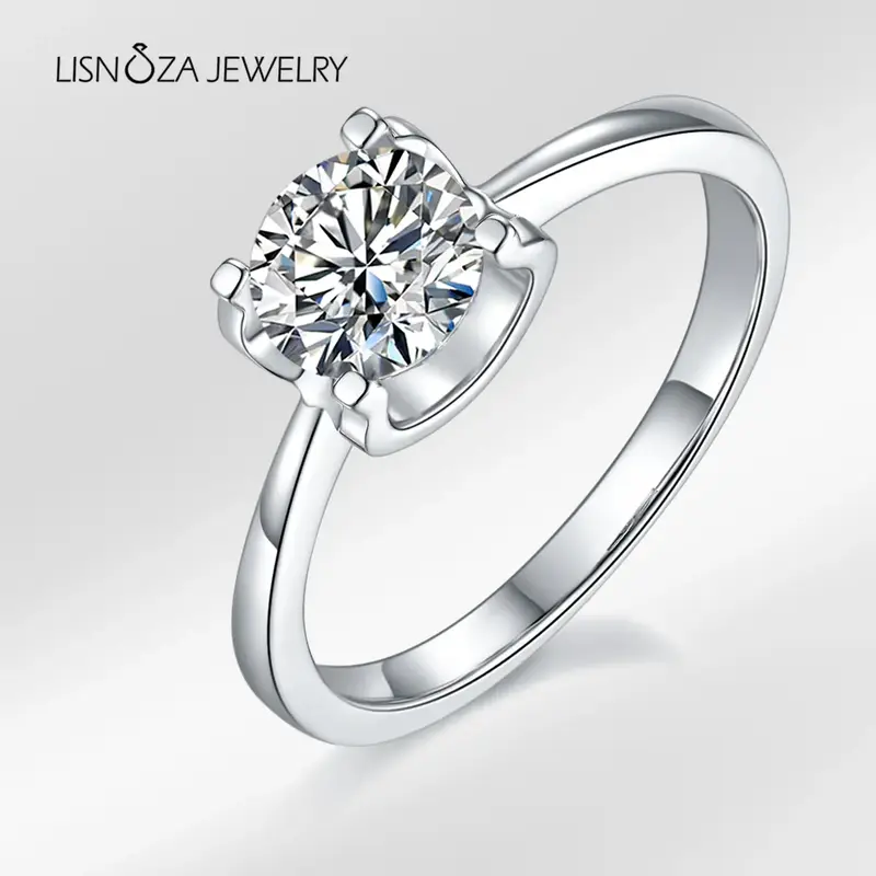 【#17 Straight Shank Classic Bull Head Ring】Synthetic Moissanite Straight Shank Classic Bull Head Ring in 925 Silver,1ct