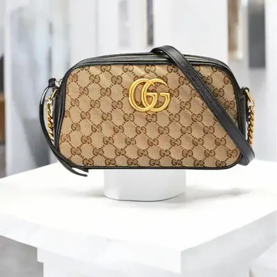 Pre-owned GUCCI Canvas Crossbody Bags GG GG Marmont cross body Handbag