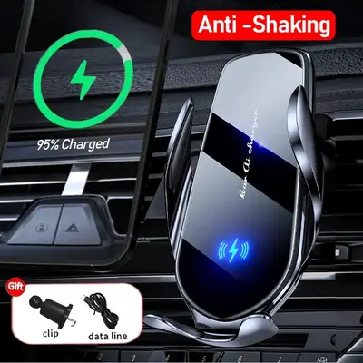 Car Wireless Charger Air Vent Car Phone Holder Mount 15W Fast Charging Station Car Bracket For iPhone 15 14 13 12 Samsung Xia...